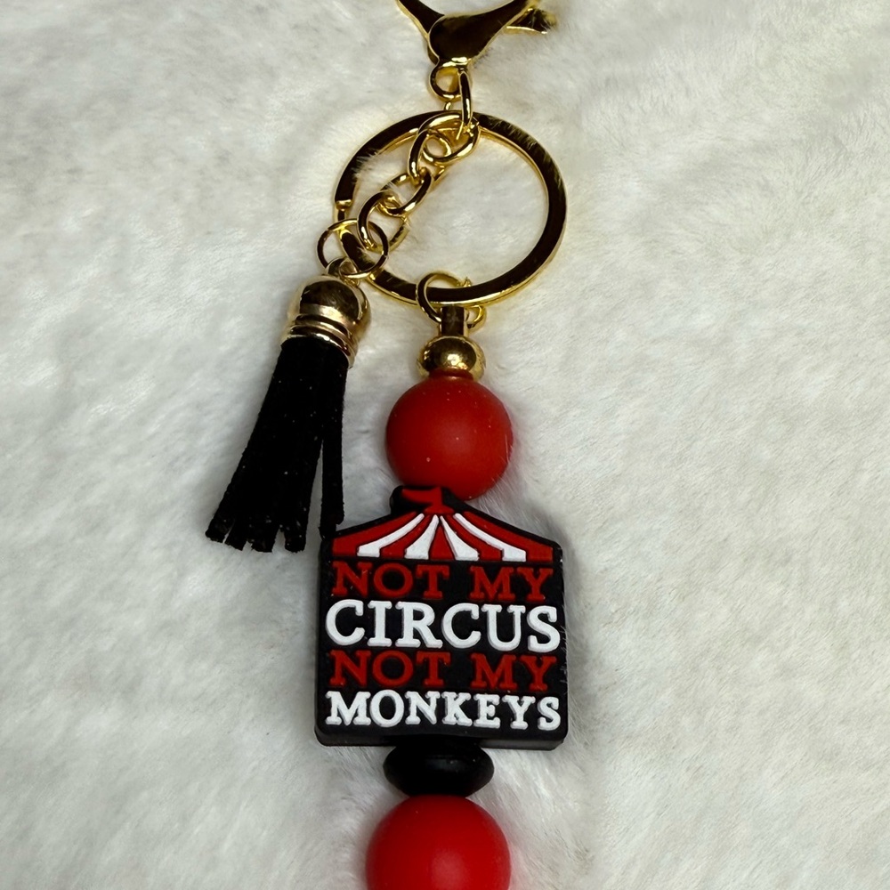 Red and Black Circus Keychain